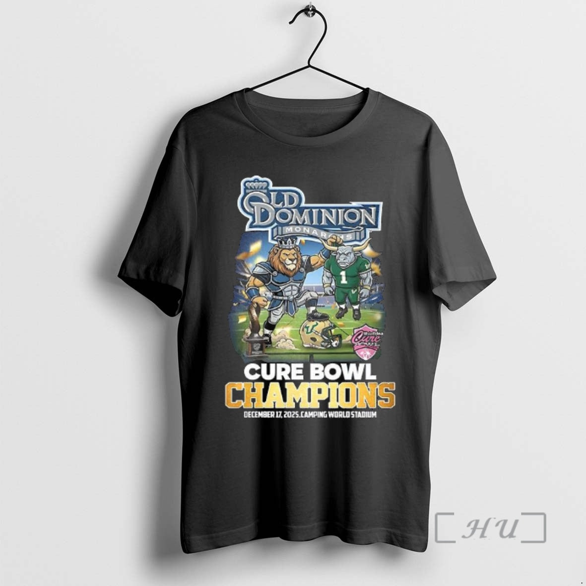 Officials Old Dominion Monarchs Beat South Florida Bulls 2025 Cure Bowl Champions Mascot Premium
