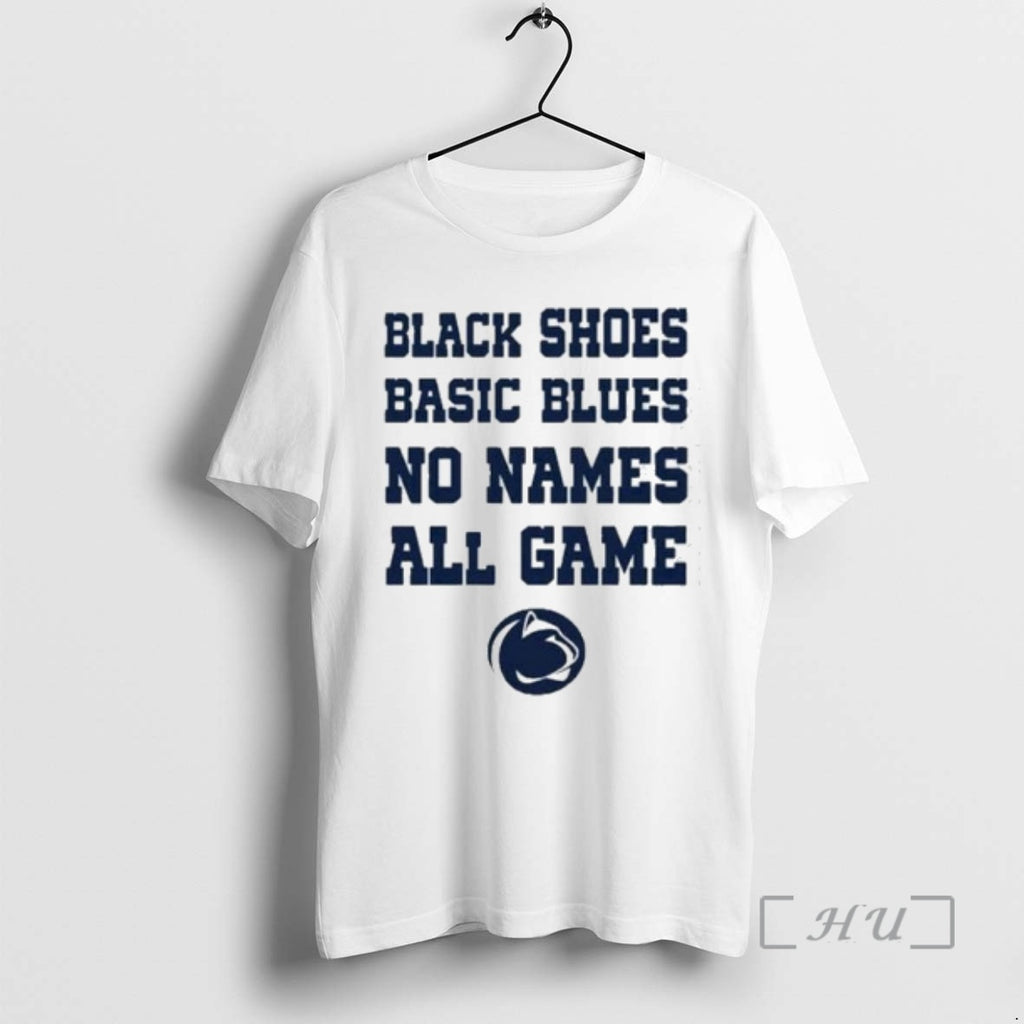 Officials Penn State Nittany Lions Black Shoes Basic Blues No Names All Game Circle White