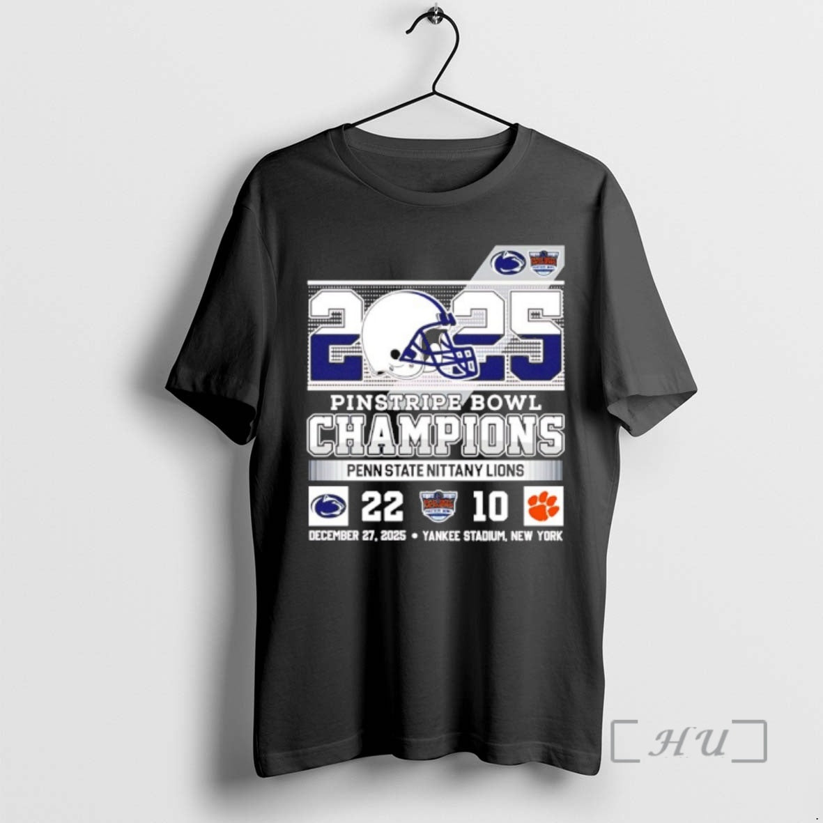 Officials Penn State Nittany Lions Football 2025 Pinstripe Bowl Champions 22 10 Score Premium