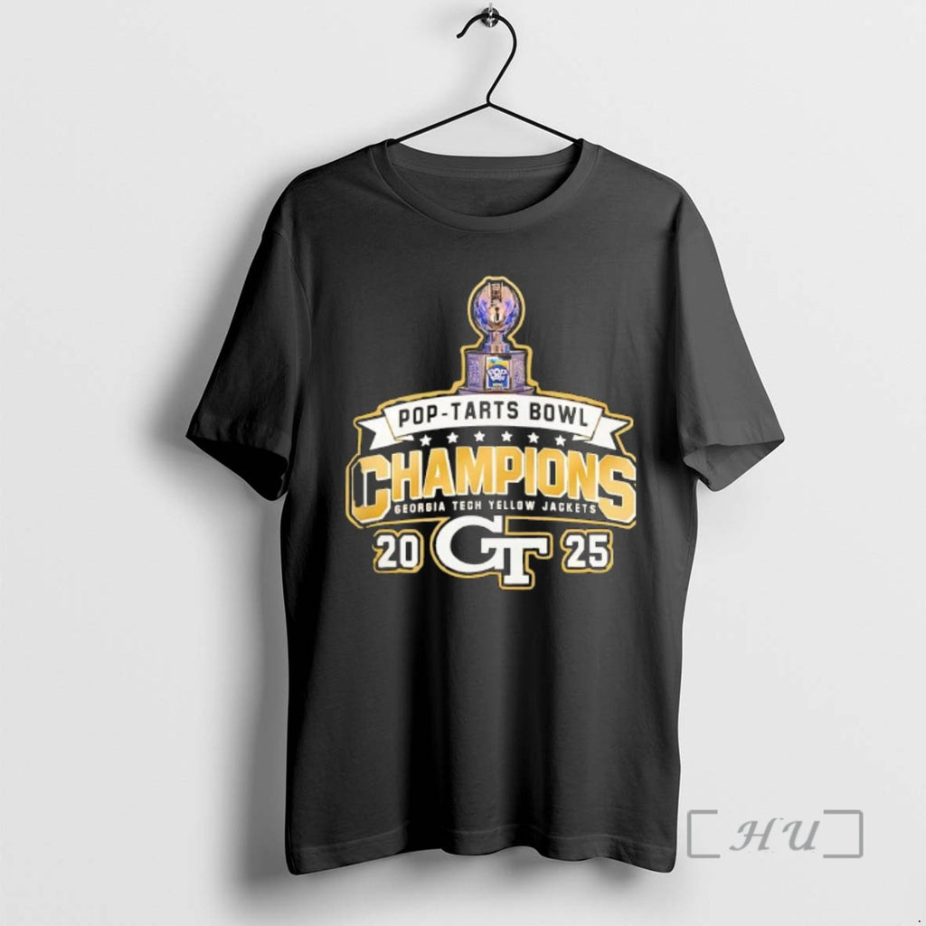Officials Pop Tarts Bowl Champions Georgia Tech Yellow Jackets 2025 Logo Premium T Shirts Sweater