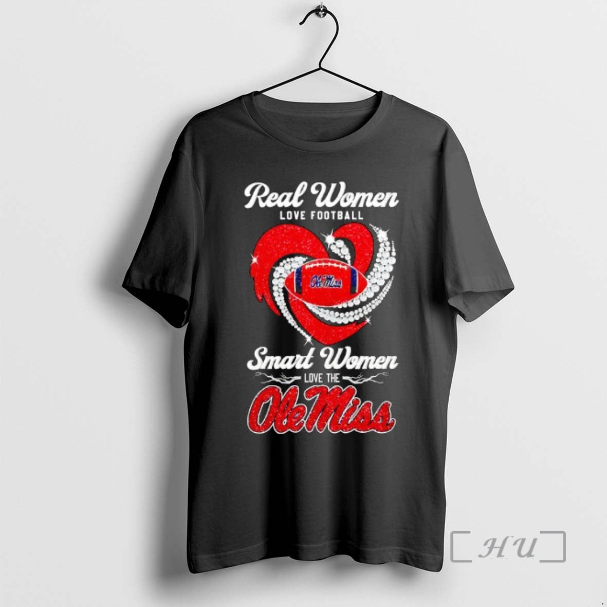 Officials Real Women Love Football Smart Women Love The Ole Miss Graphic Premium T Shirts