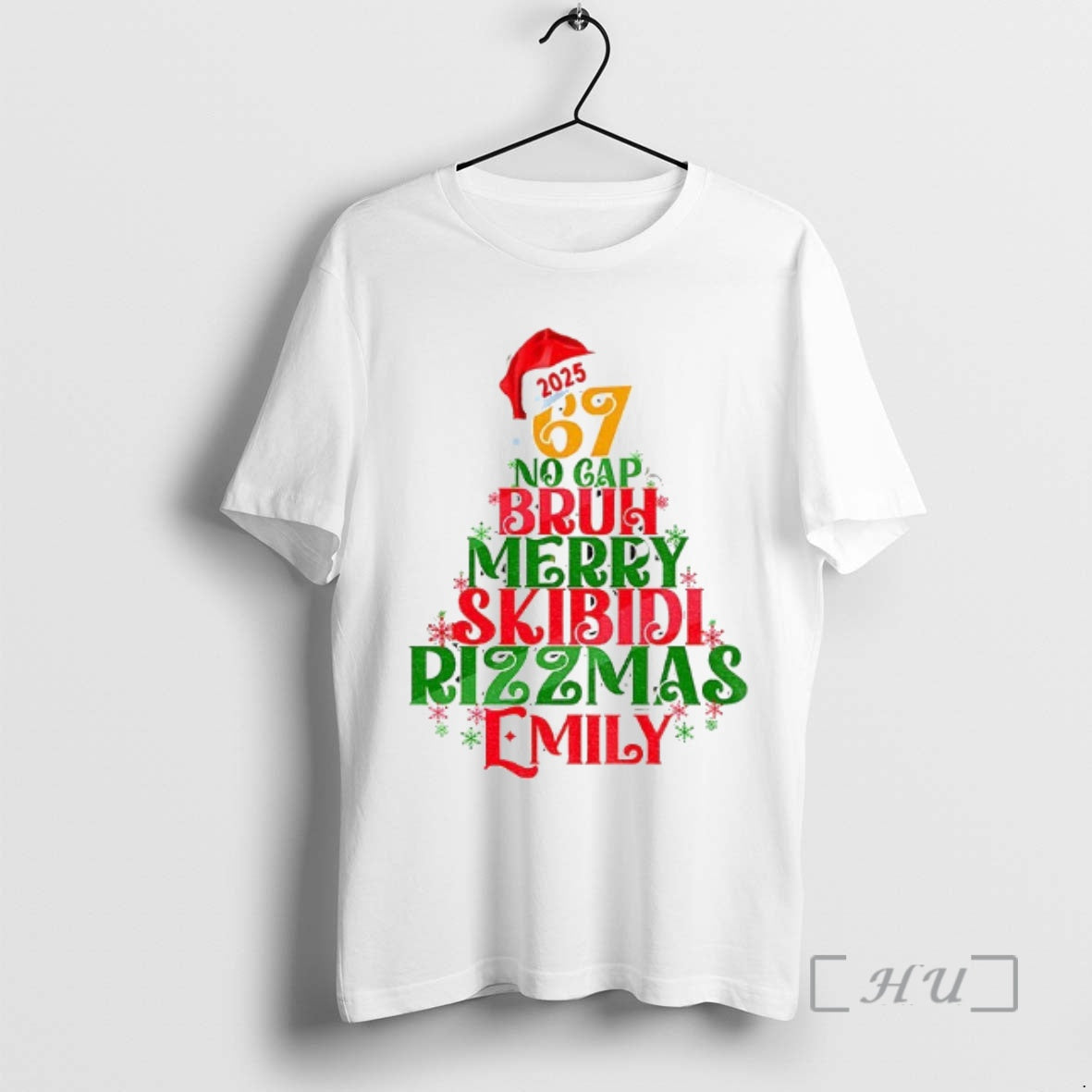 Officials Santa Hat 67 No Cap Bruh Mery Skibidi Rizzmas Emily Merry Christmas Premium