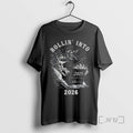 Officials Sarcastic Cowboy Rollin Into 2026 Raccoon Dumpster Fire Snarky New Year Premium T Shirts