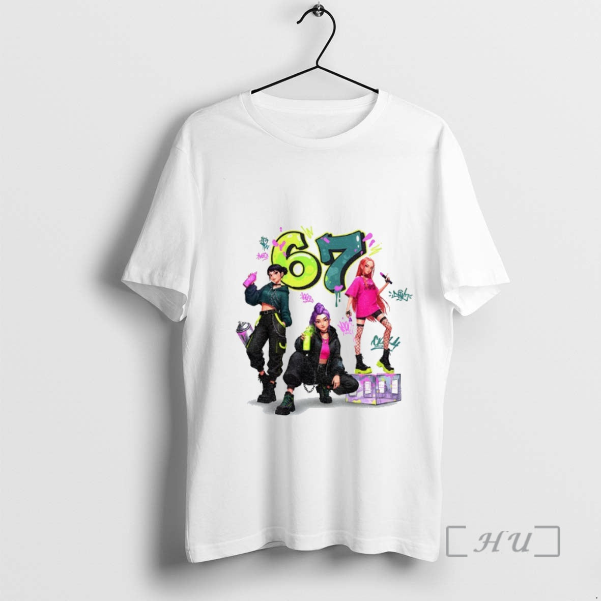 Officials Six Seven 6 7 Meme Graffiti Kpop Huntrix Girls Band Premium T Shirts Sweater