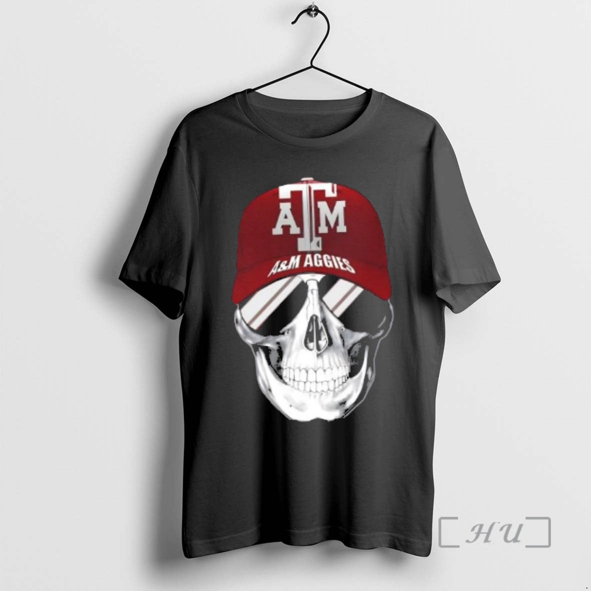 Officials Skull Wearing A Cap Texas Am Aggies And Smiling With Fans Premium T Shirts