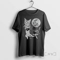 Officials Smoking Cigarettes Cats Full Moon Vintage