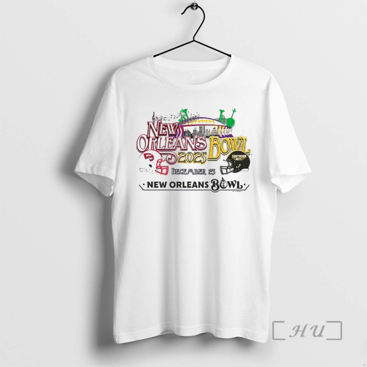 Officials Southern Miss Vs Western Kentucky 2025 New Orleans Bowl Music City Premium T Shirts