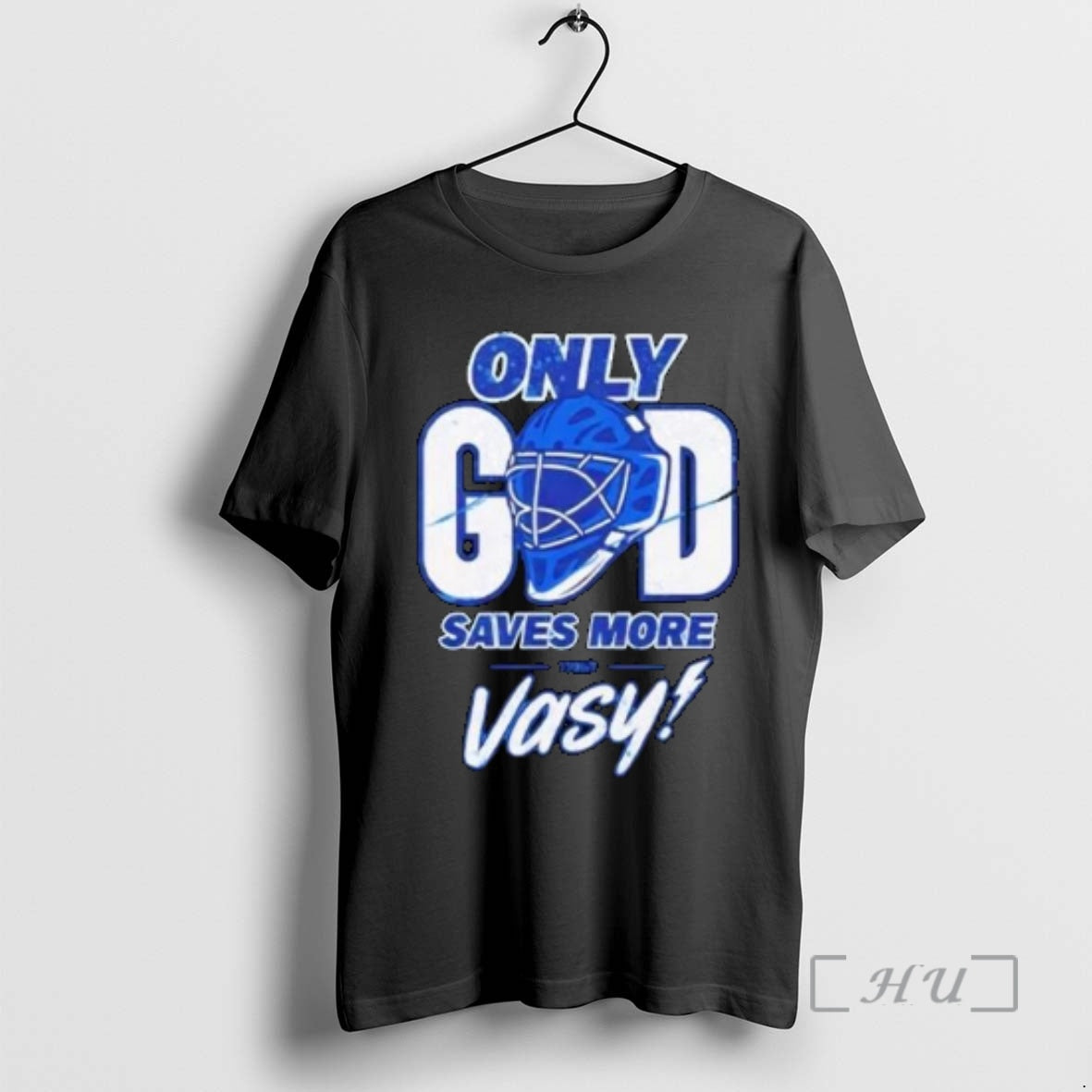 Officials Tampa Bay Lightning Only God Saves More Than Vasy Circle Black Premium T Shirts