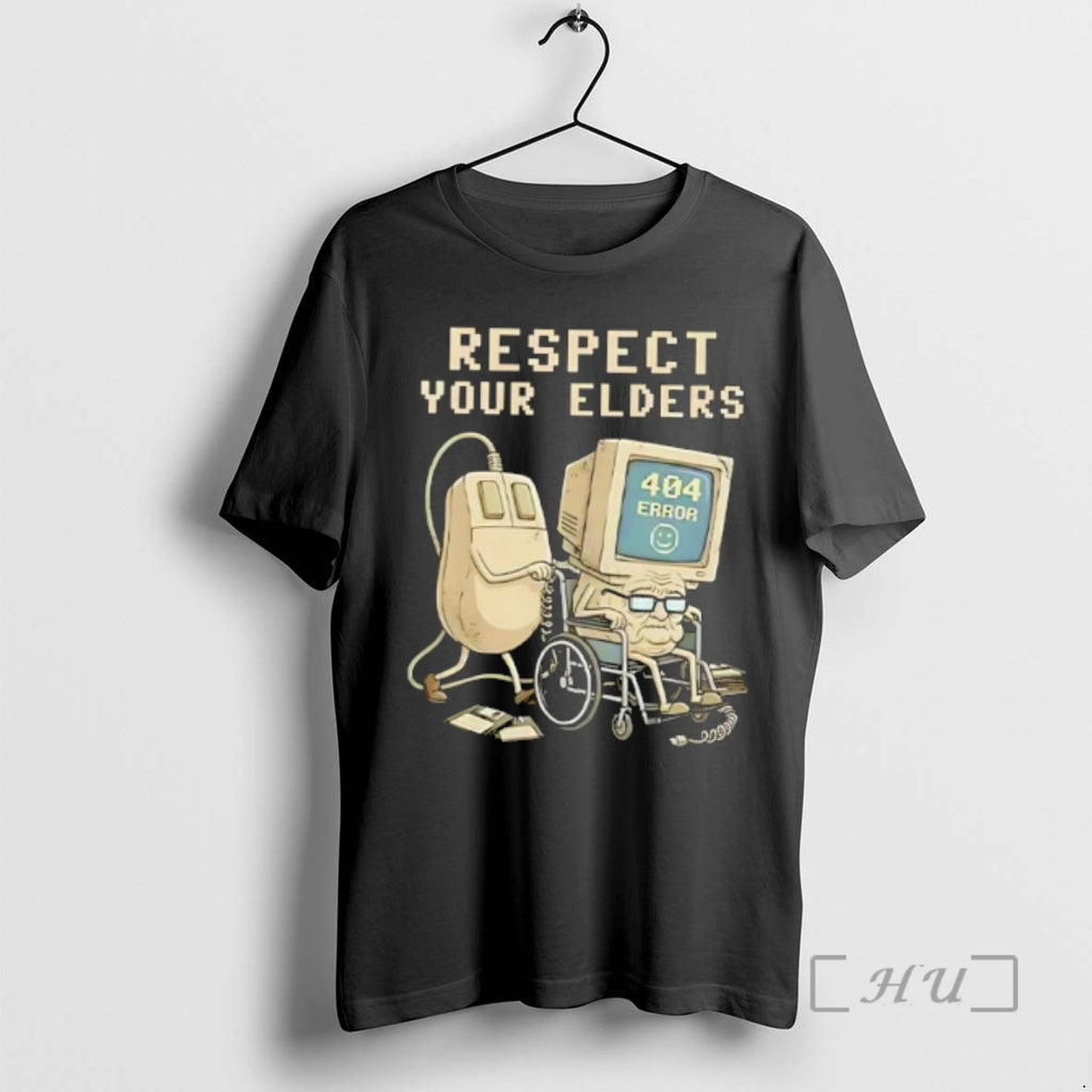 Officials Tech 404 Error Hilarious Respect Your Elders Retro