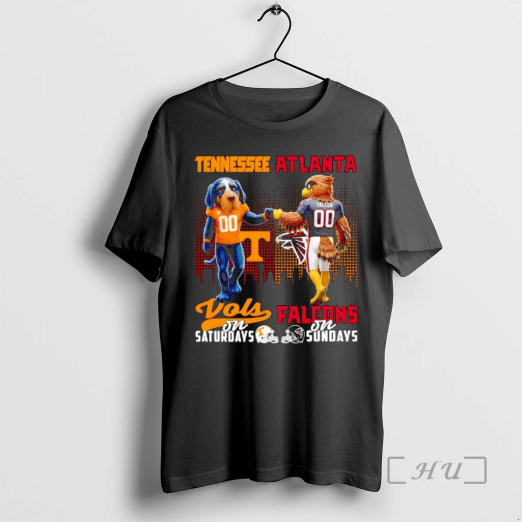Officials Tennessee Volunteers On Saturdays X Atlanta Falcons On Sunday Mascot Premium T Shirts Sweater