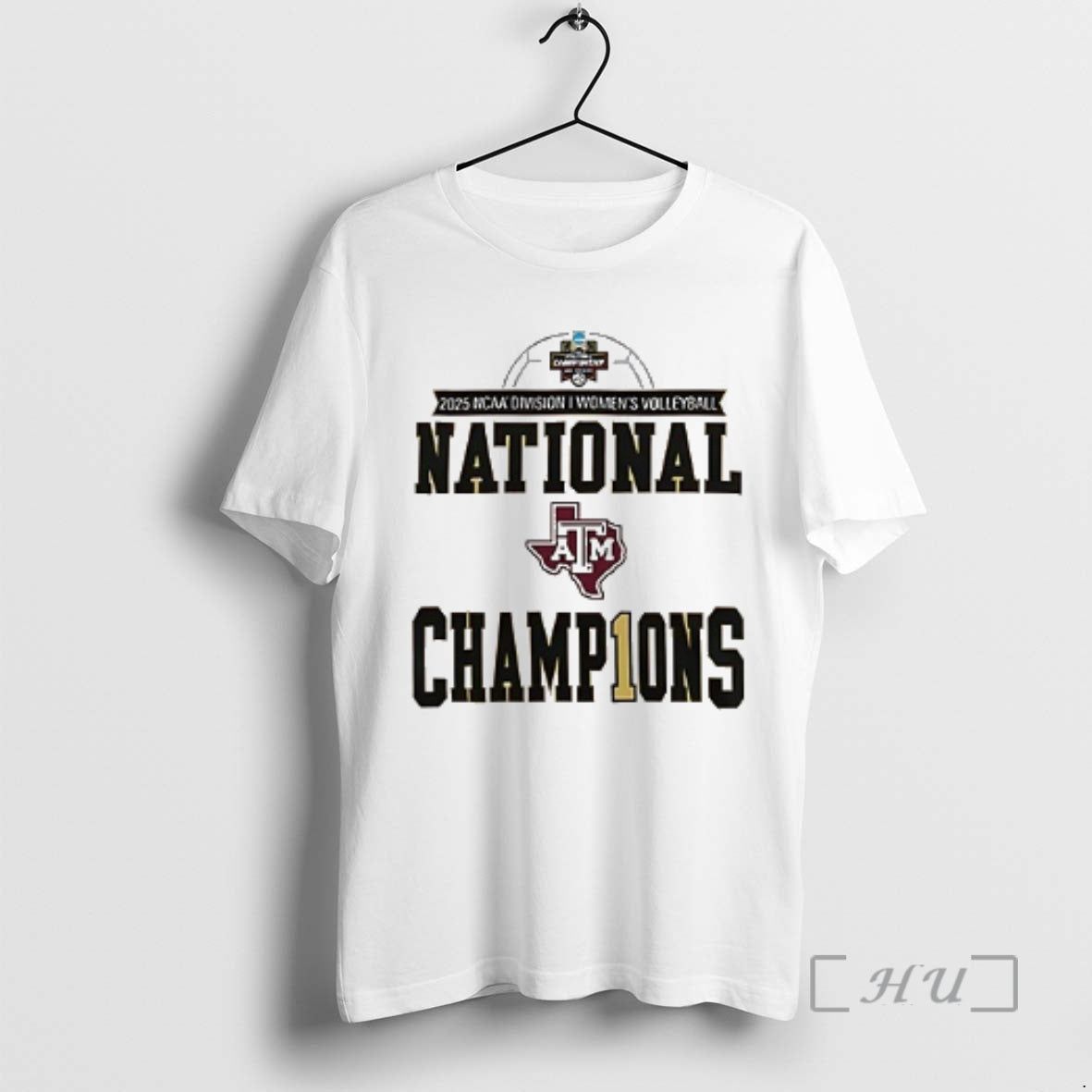 Officials Texas A And M Aggies 2025 National Champions Womens Volleyball Logo Double Sided Graphic