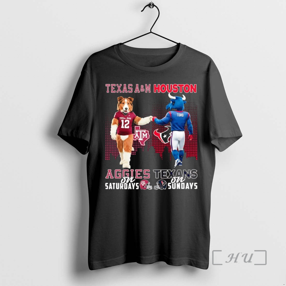 Officials Texas Am Aggies On Saturdays Houston Texans On Sundays Mascot Premium T Shirts Sweater
