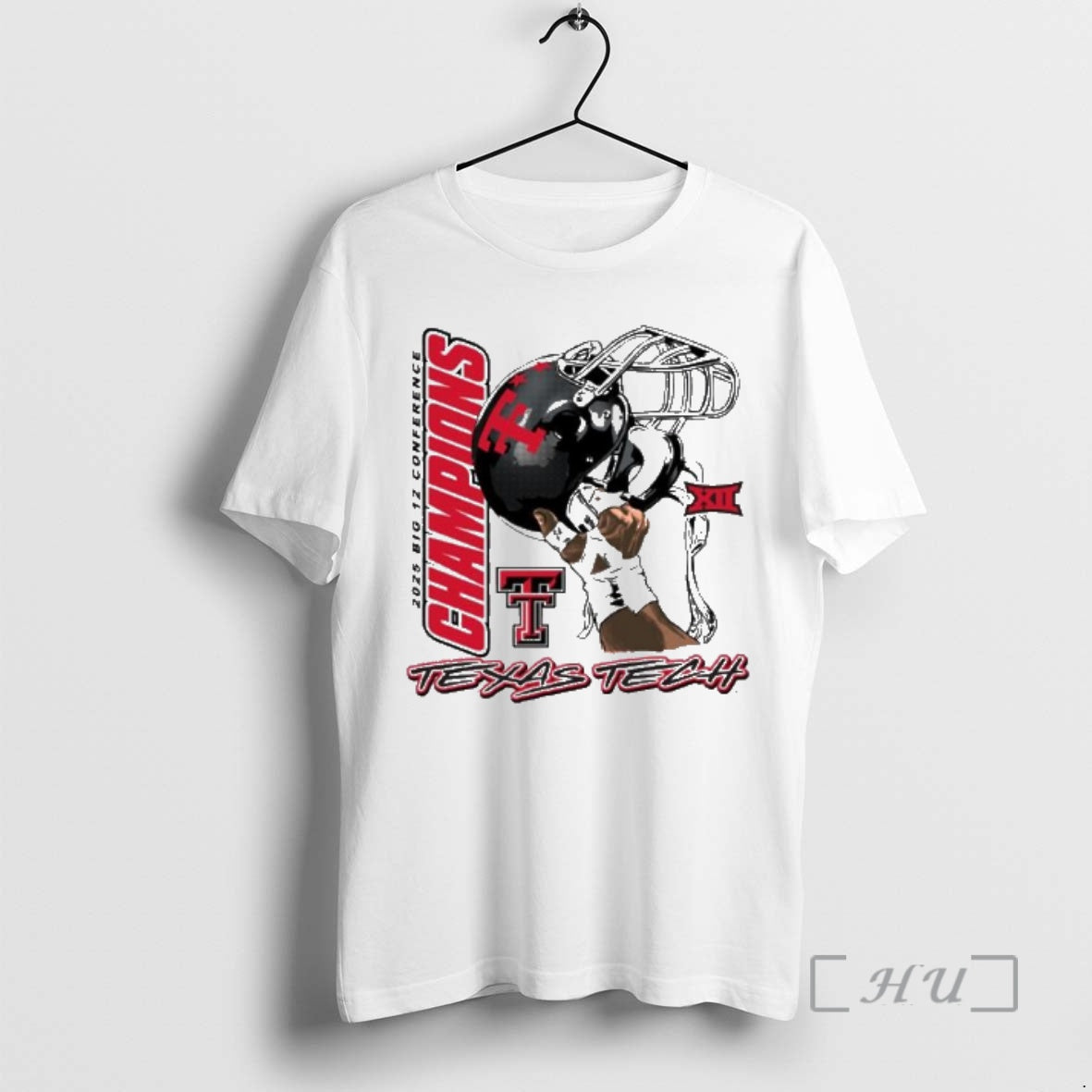 Officials Texas Tech Red Raiders 2025 Big 12 Champions Raise Em Up Premium T Shirts