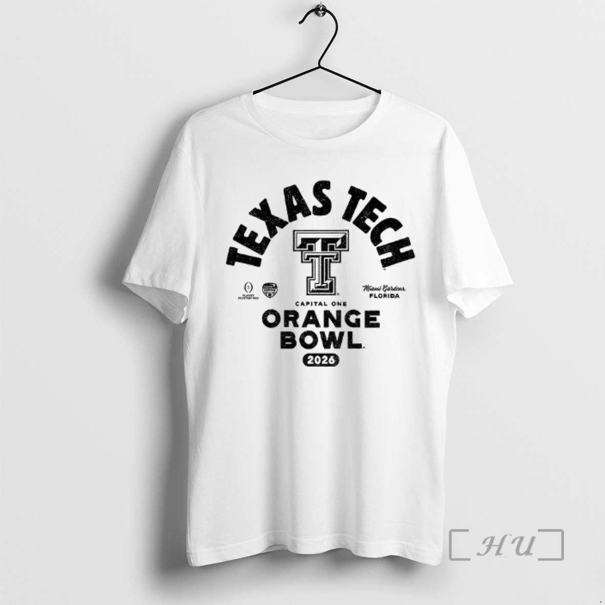 Officials Texas Tech Red Raiders 2026 Capital One Orange Bowl Bound Logo Premium T Shirts