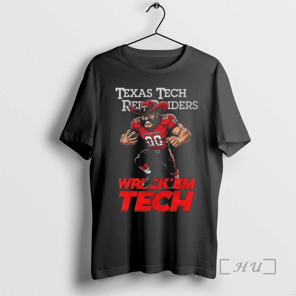 Officials Texas Tech Red Raiders Ncaa Mascot Wreck Em Tech 2026 Premium T Shirts Sweater
