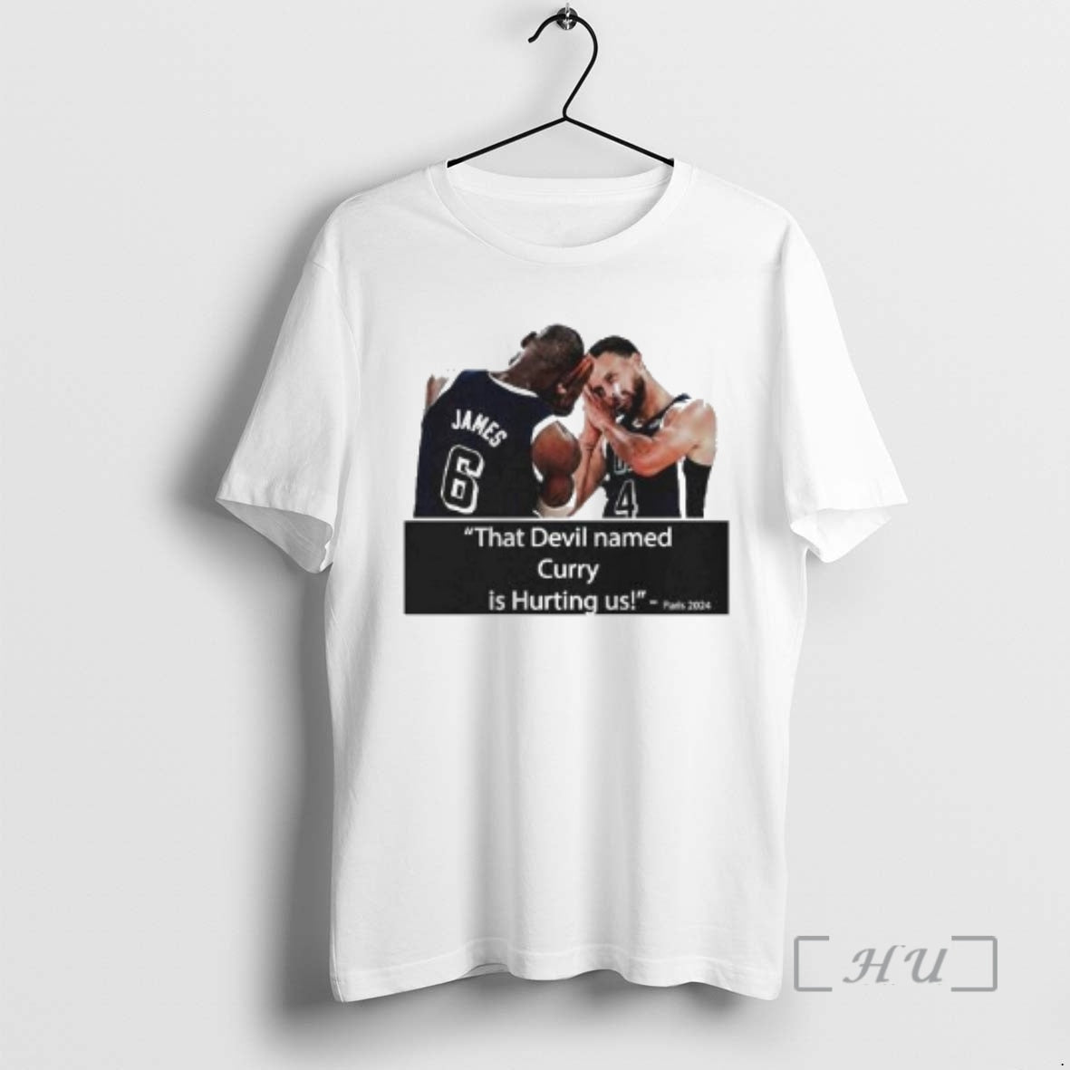 Officials That Devil Named Curry Is Hurting Us Paris 2024 Circle White Premium T Shirts