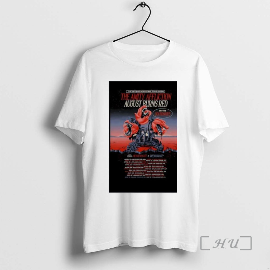 Officials The Amity Affliction And August Burns Red North America Tour 2026 Premium T Shirts
