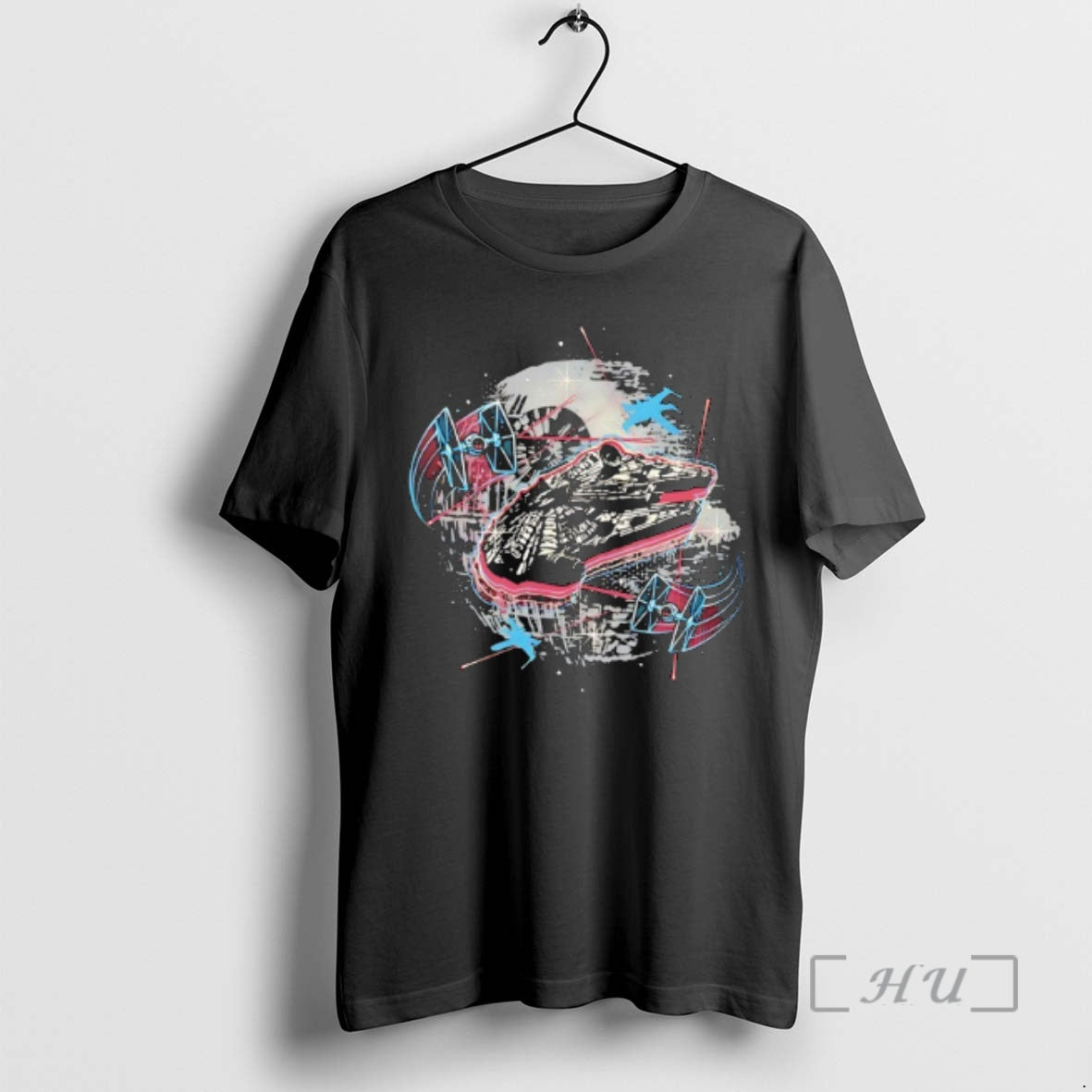 Officials The Great Galactic Battle A Space Battle Featuring The Millennium Falcon Premium T Shirts
