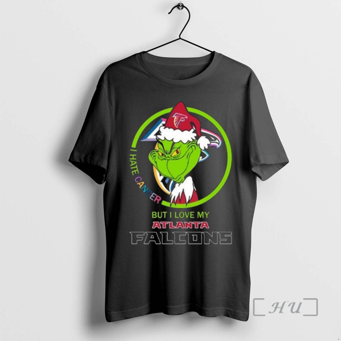 Officials The Grinch I Hate Cancer But I Love My Atlanta Falcons Merry Christmas Premium