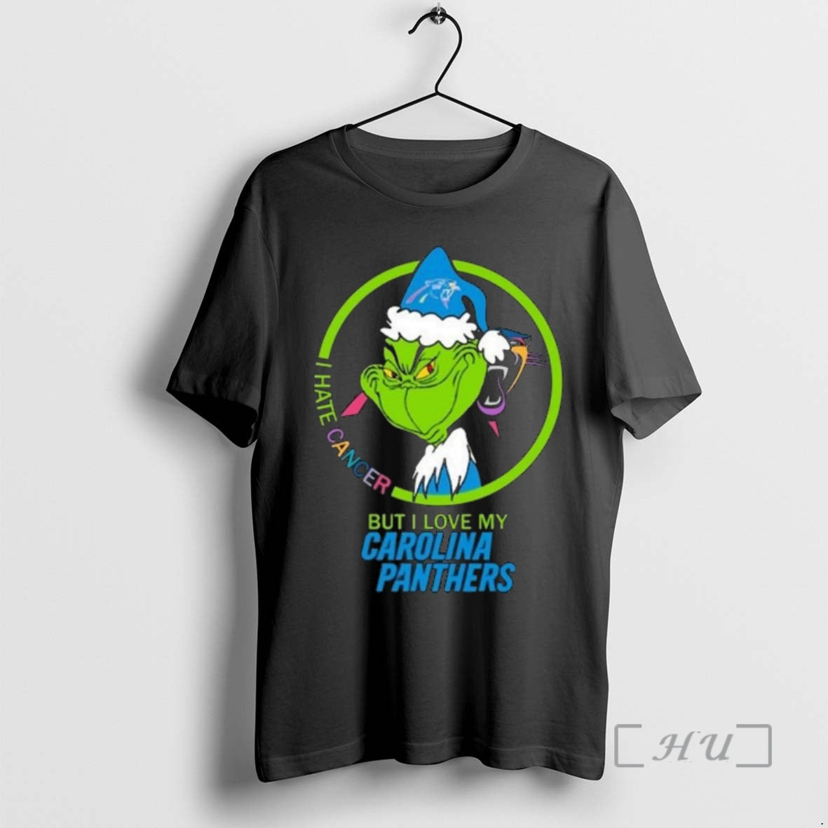 Officials The Grinch I Hate Cancer But I Love My Carolina Panthers Merry Christmas Premium