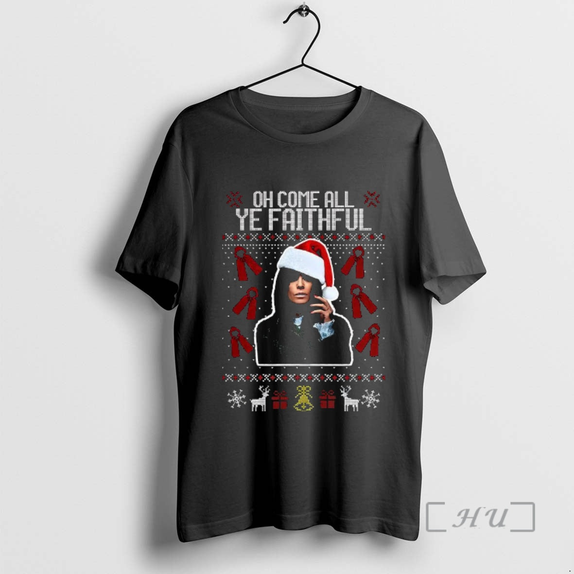 Officials The Traitors Claudia Winkleman Santa Hat Oh Come All Ye Faithful Ugly Christmas Premium