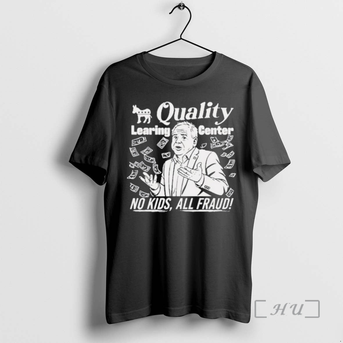 Officials Tim Walz Quality Learing Center No Kids All Fraud Donkey Premium T Shirts Sweater