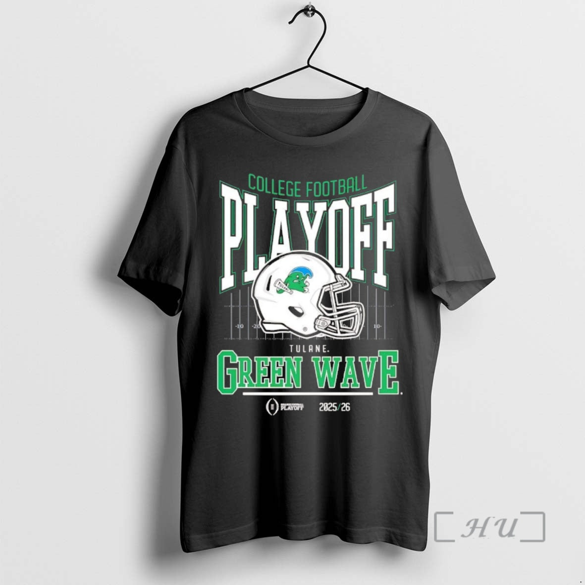 Officials Tulane Green Wave 2025 26 College Football Playoff Cfp Helmet Chriast Premium T Shirts
