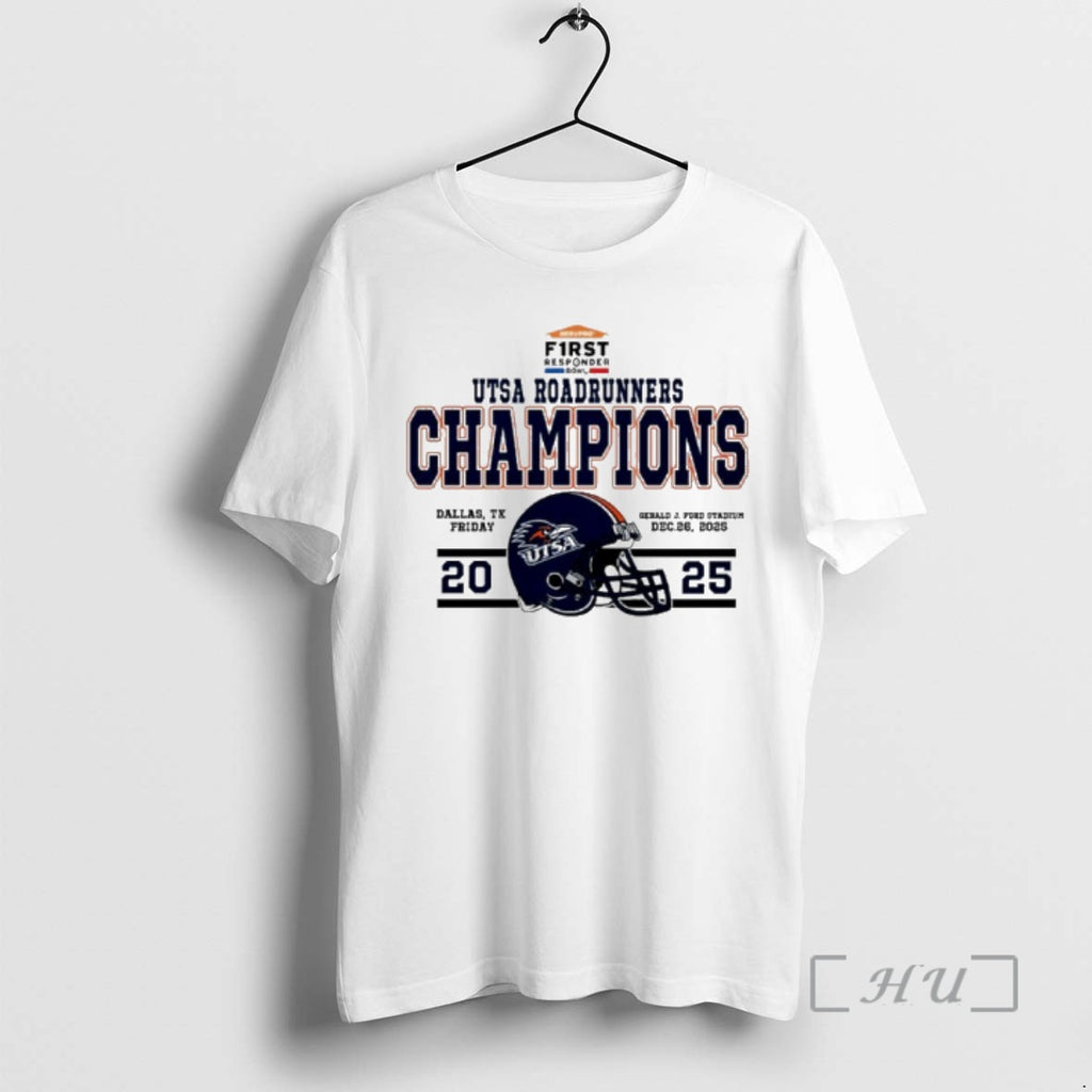 Officials Utsa Roadrunners Football 2025 First Responder Bowl Champions Helmet