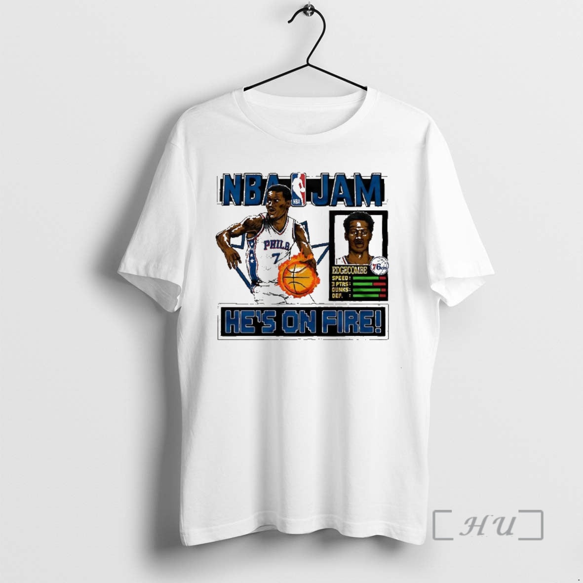 Officials V J Edgecombe Philadelphia 76ers Nba Jam Hes On Fire Classic Video Game Premium