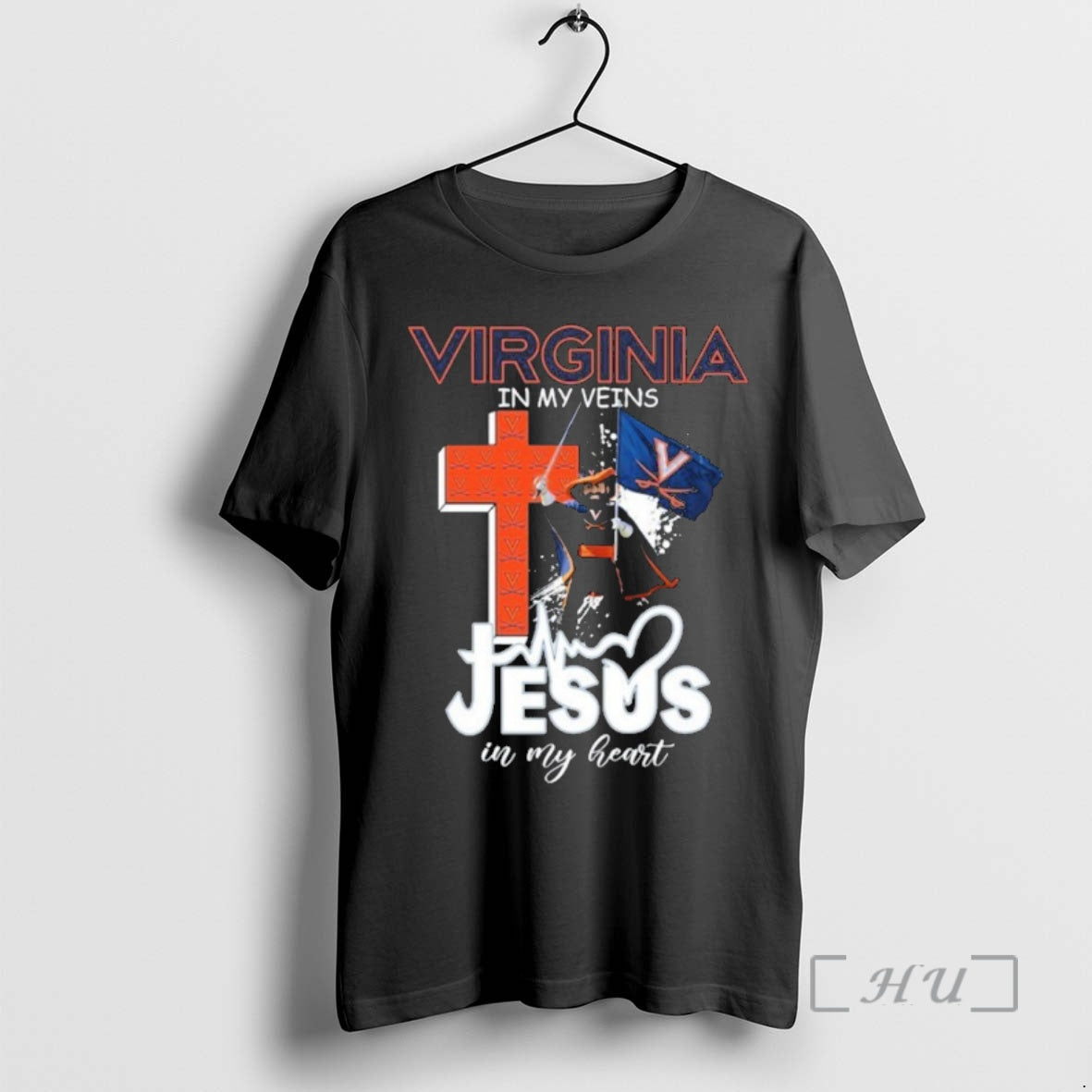 Officials Virginia Cavaliers In My Veins Jesus In My Heart Mascot Premium T Shirts Sweater
