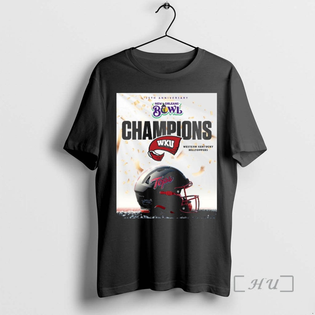 Officials Wku Western Kentucky Hilltoppers 25th Anniversary New Orleans Bowl Champions Premium T Shirts Sweater