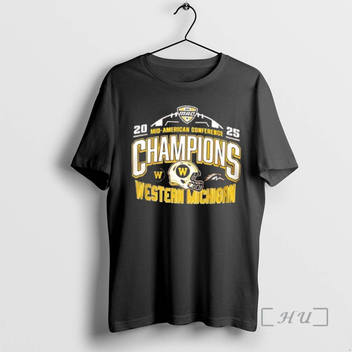 Officials Western Michigan Broncos 2025 Mid American Conference Champions 4 Time Mascot 2 Sided Premium