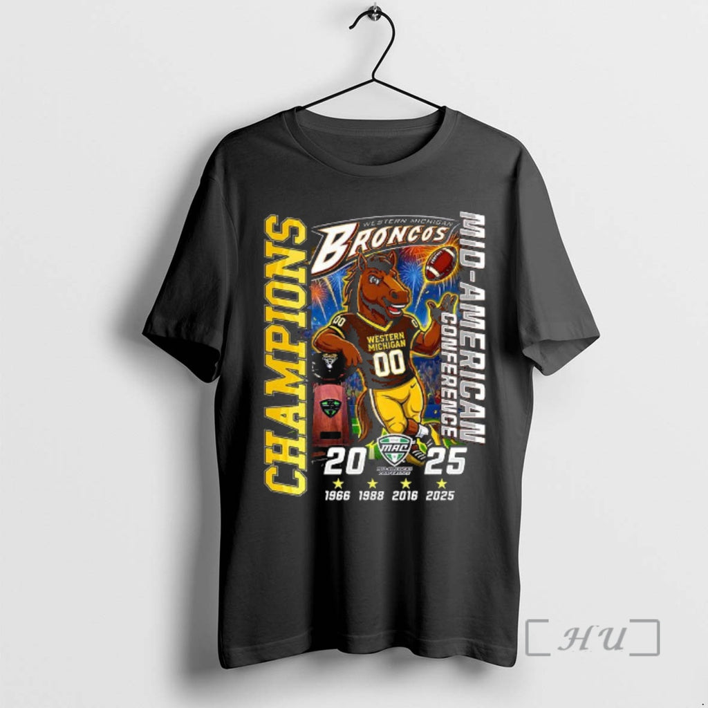 Officials Western Michigan Broncos Mascot Mid American Conference Champions 2025