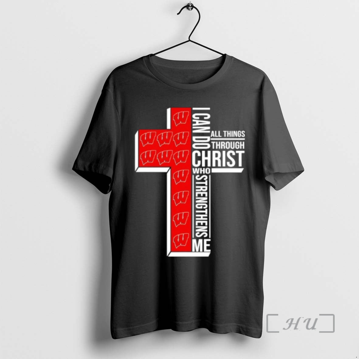 Officials Wisconsin Badgers Cross I Can Do All Things Through Christ Who Strengthen Me Premium