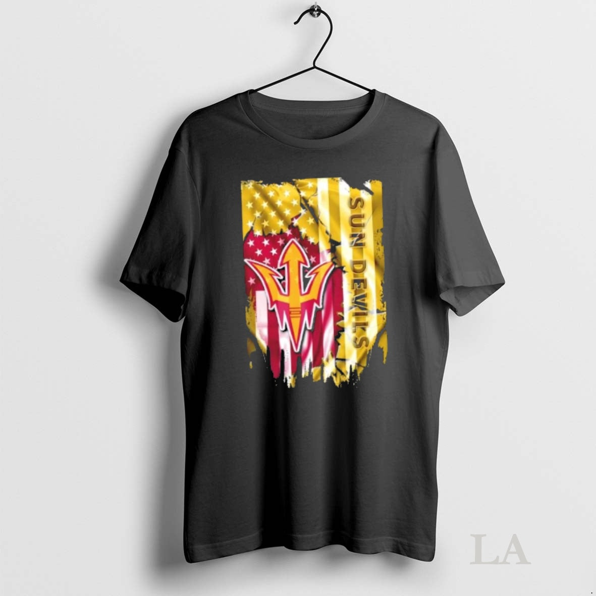 Original Arizona State Sun Devils Football X American Flag
