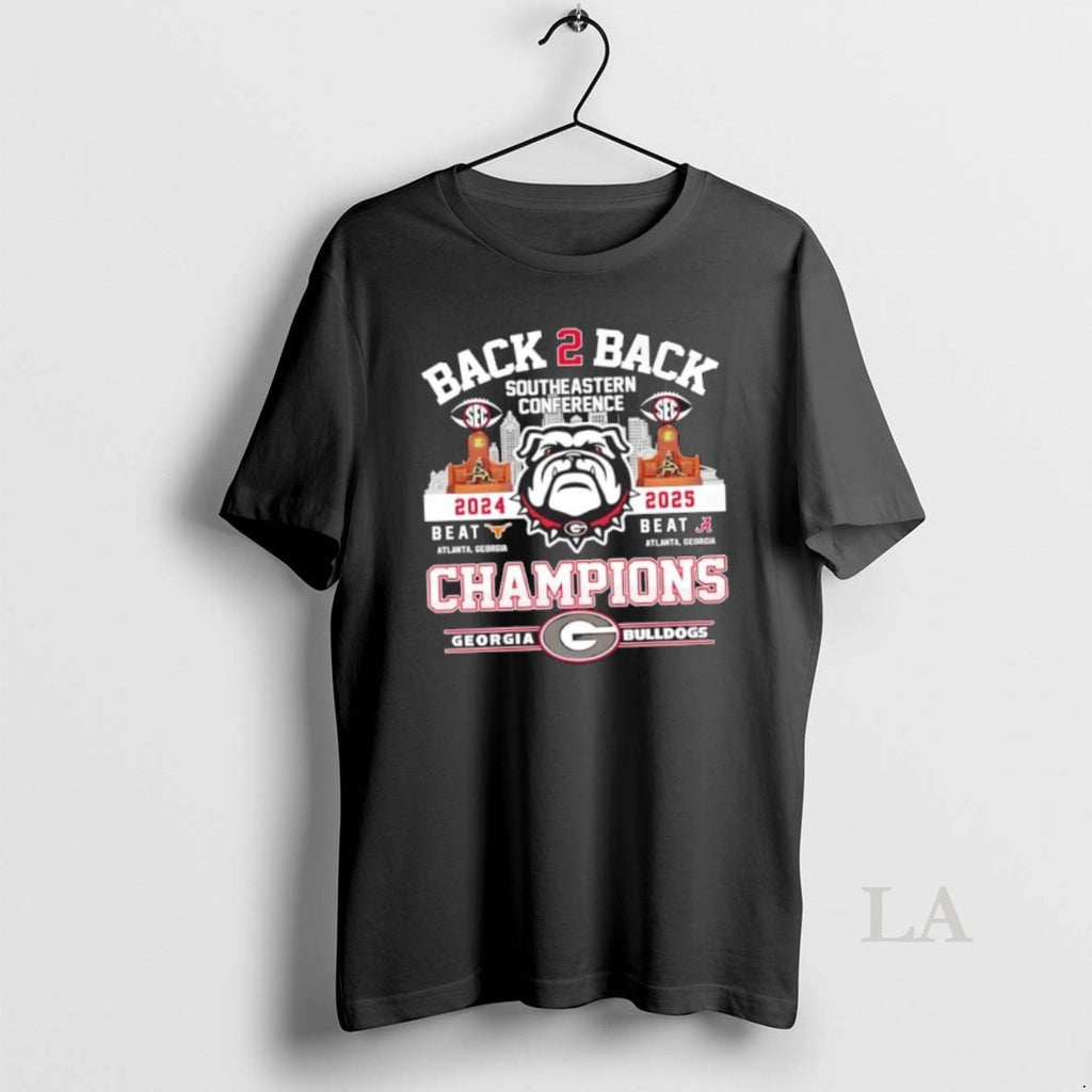 Original Back 2 Back Southeastern Conference 2024 2025 Georgia Bulldogs Football Skyline