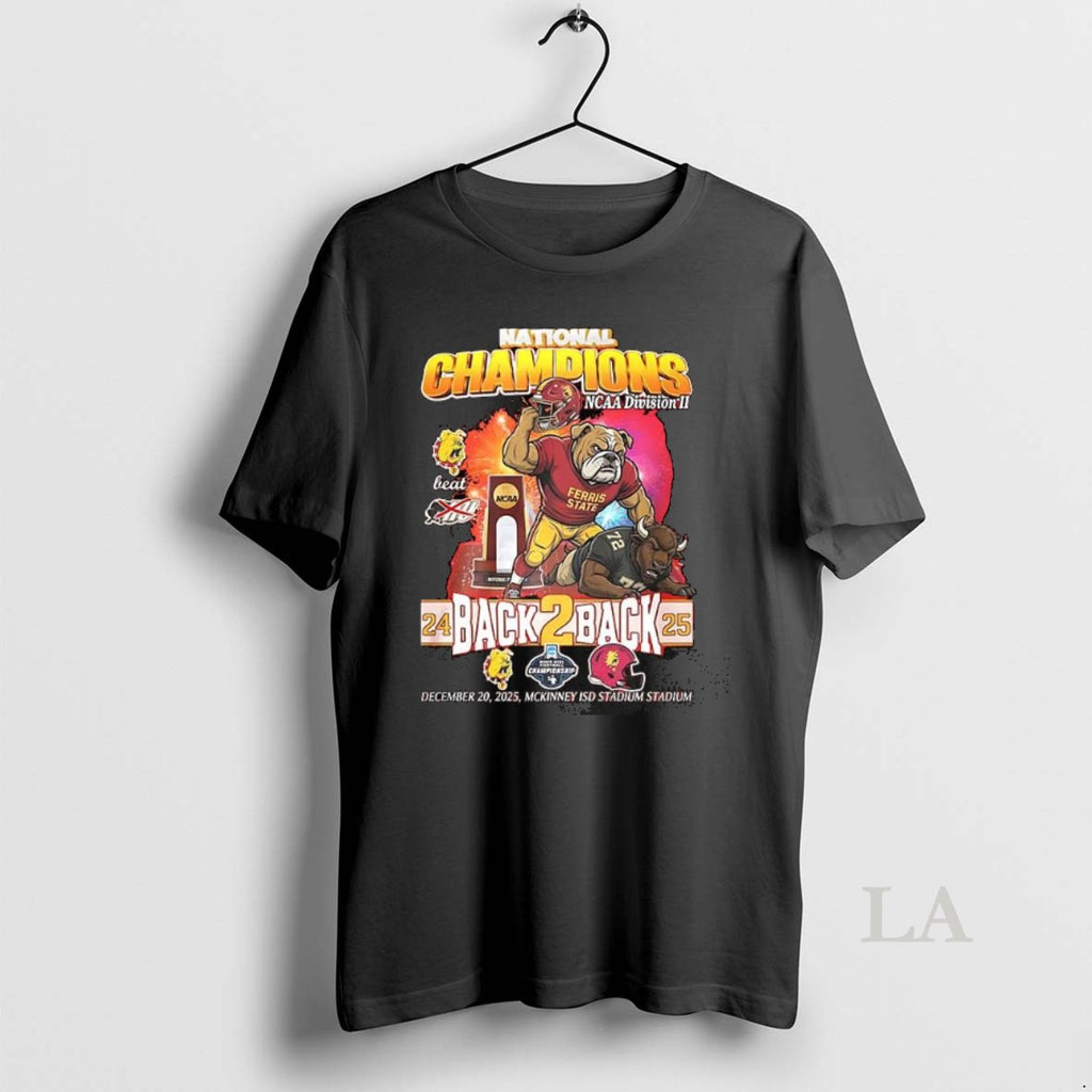 Original Ferris State Bulldogs Beat Harding University Bisons National Champions Ncaa Division Ii Back2back 2025