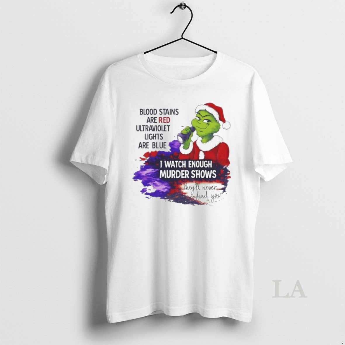 Original Grinch Blood Stains Are Red Ultraviolet Light Are Blue I Watch Enough Murder Shows