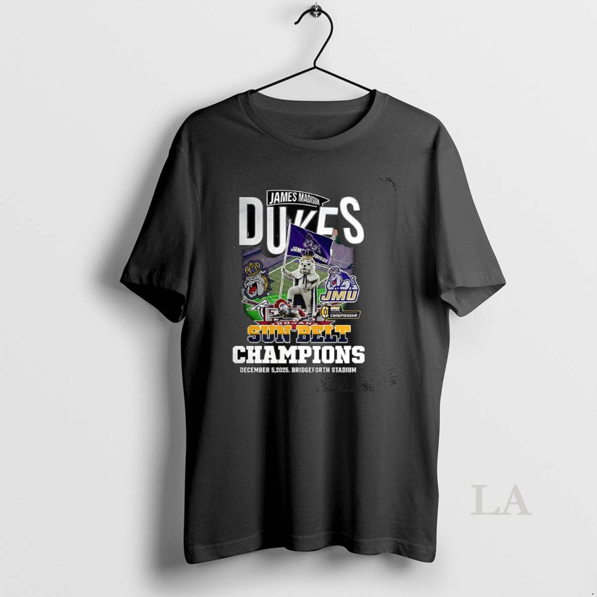 Original James Madison Dukes Beat Troy Trojans Sun Belt Champions 2025 Mascot