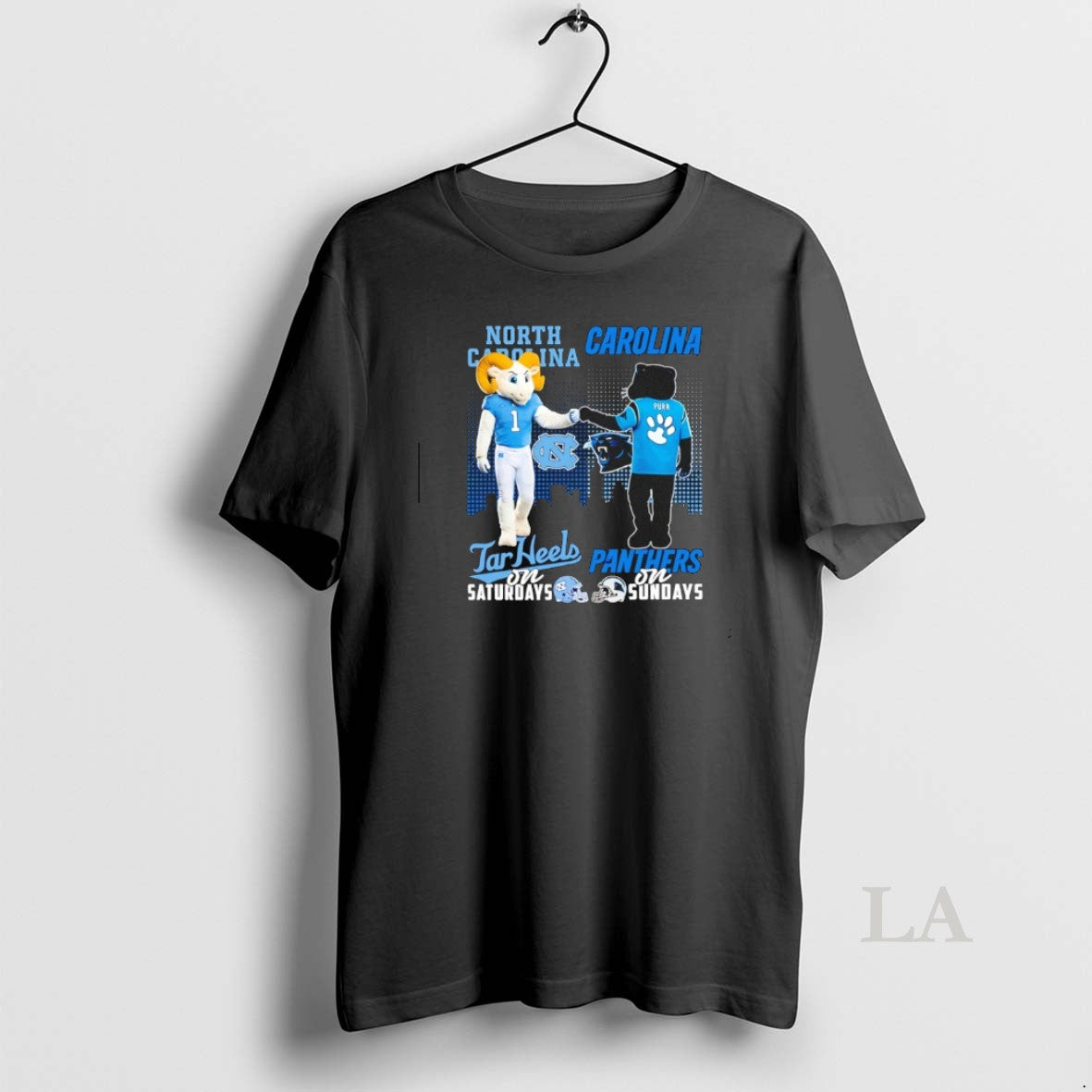 Original North Carolina Tar Heels On Saturdays Vs Carolina Panthers On Sundays Mascot Skyline