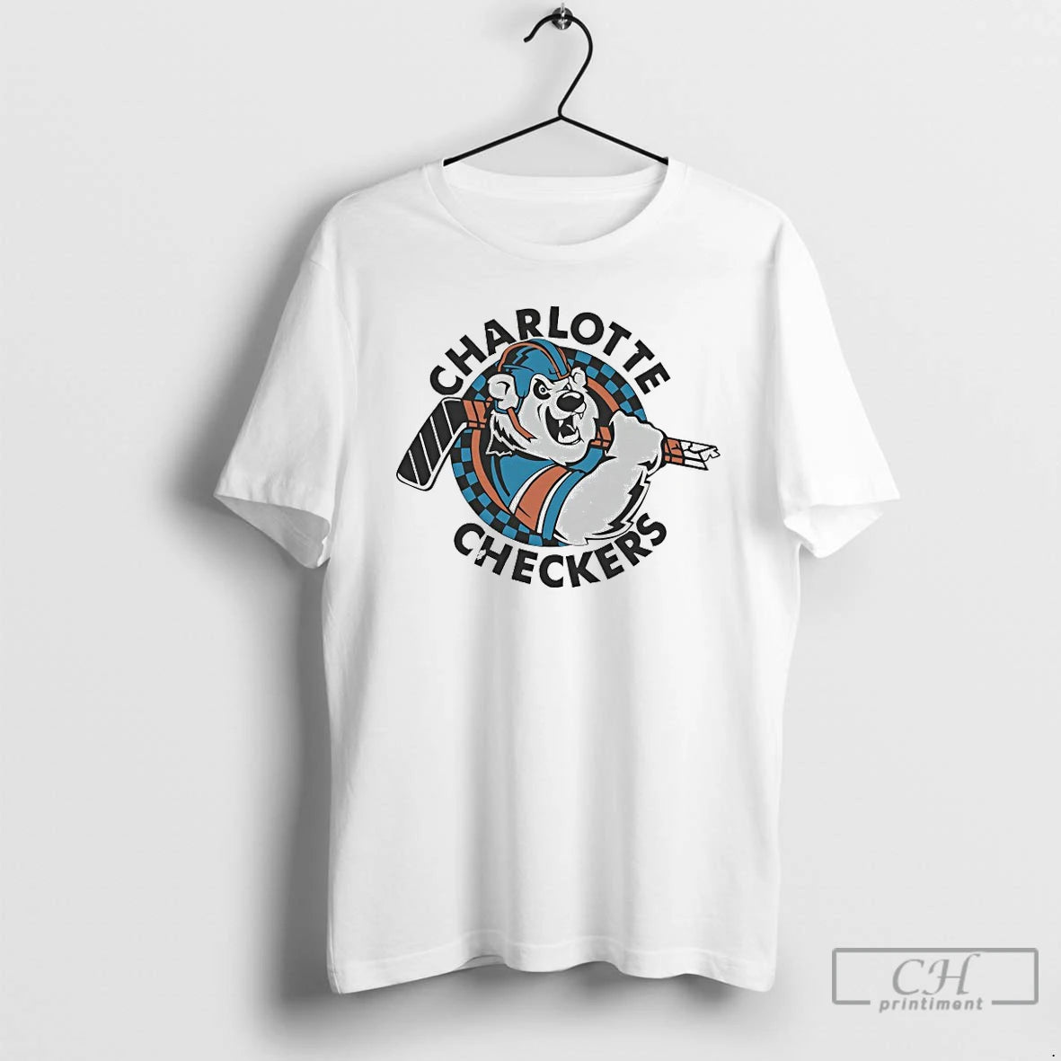 Premium 1993 Charlotte Checkers Logo