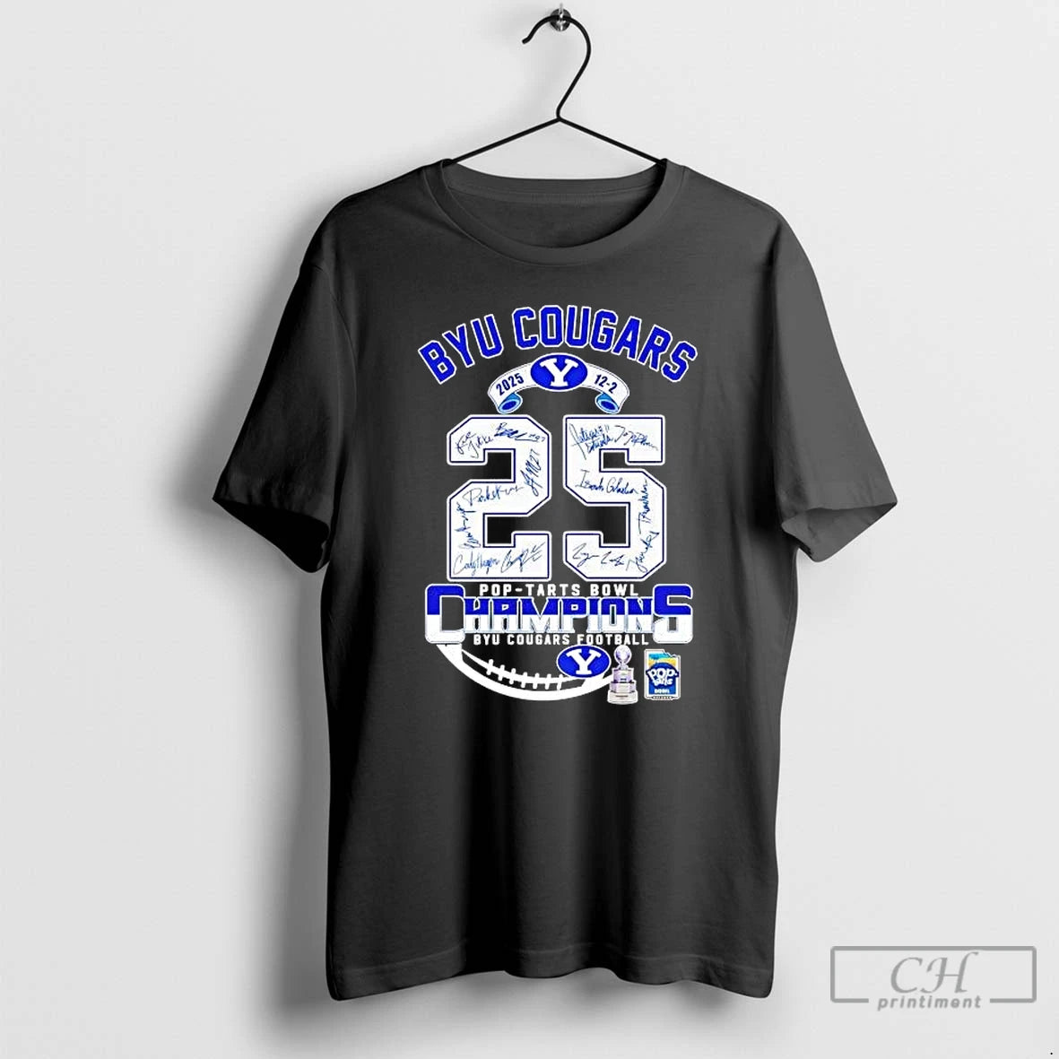 Premium Byu Cougars 2025 Pop Tarts Bowl Champions Trophy Signatures