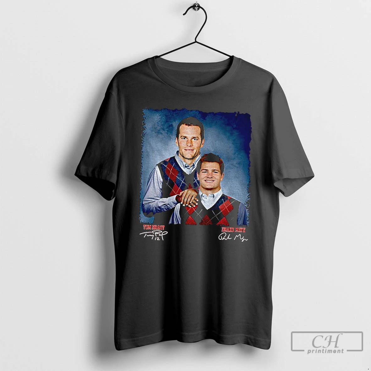 Premium Brady And Maye New England Football 90s Step Bros Signature