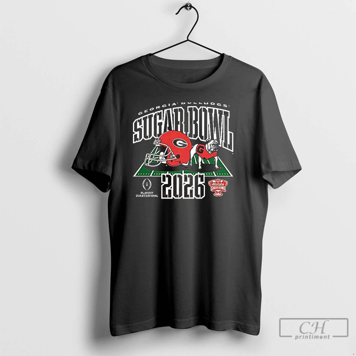 Premium Georgia Bulldogs Ncaa Cfp All State Sugar Bowl 2026 Helmet Mascot T Shirts Sweater