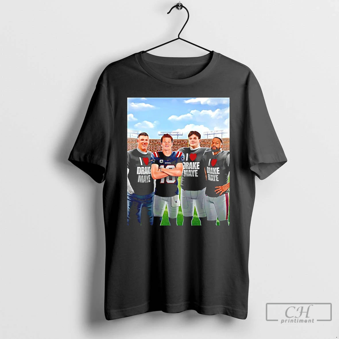Premium I Love Drake Maye Graphic Cartoon
