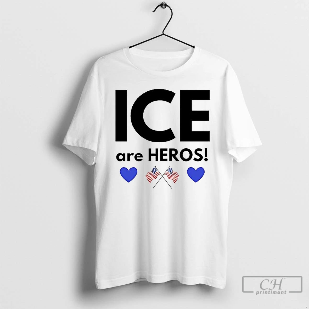 Premium Ice Are Heroes Us Flag