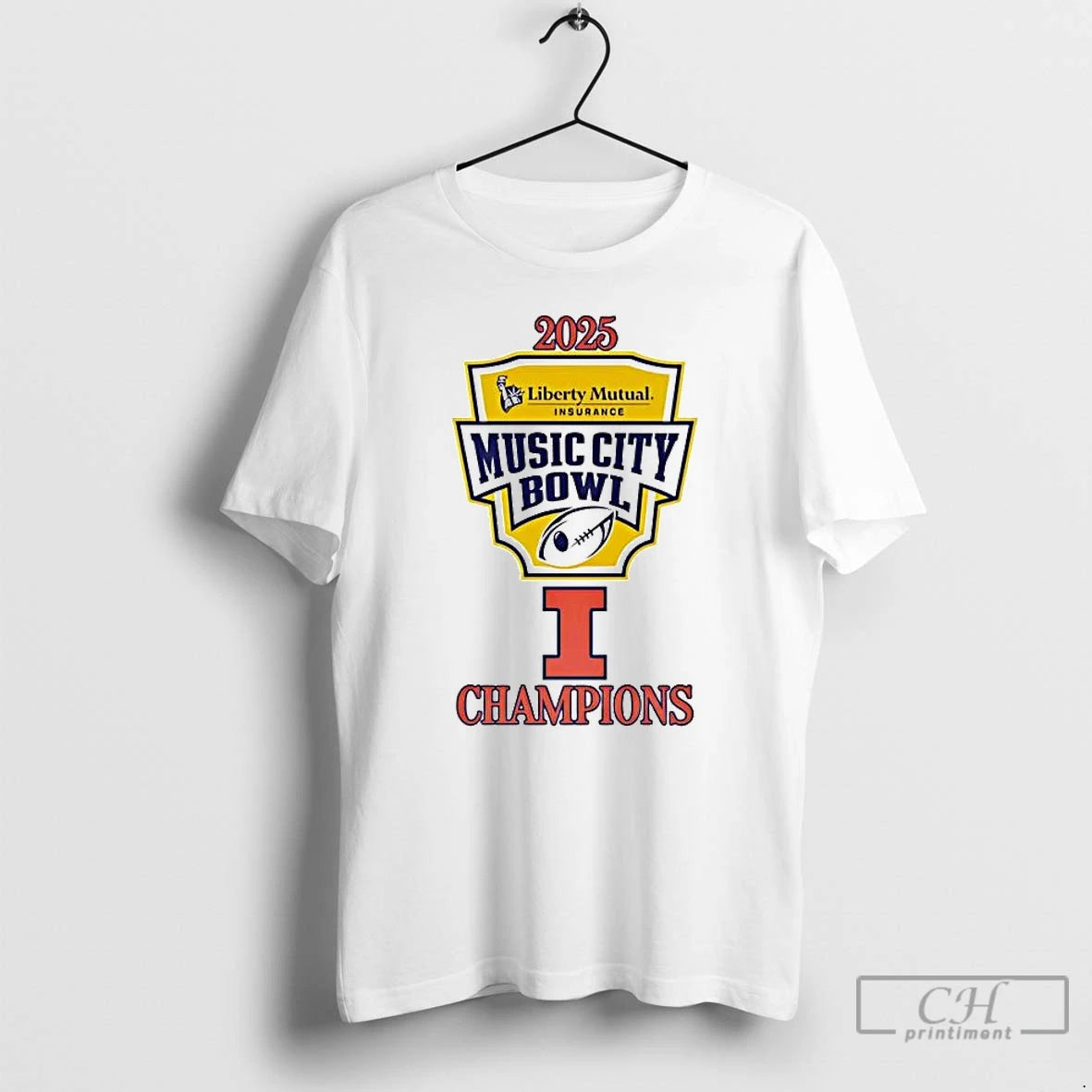 Premium Illinois Fighting Illini 2025 Music City Bowl Champions Logo