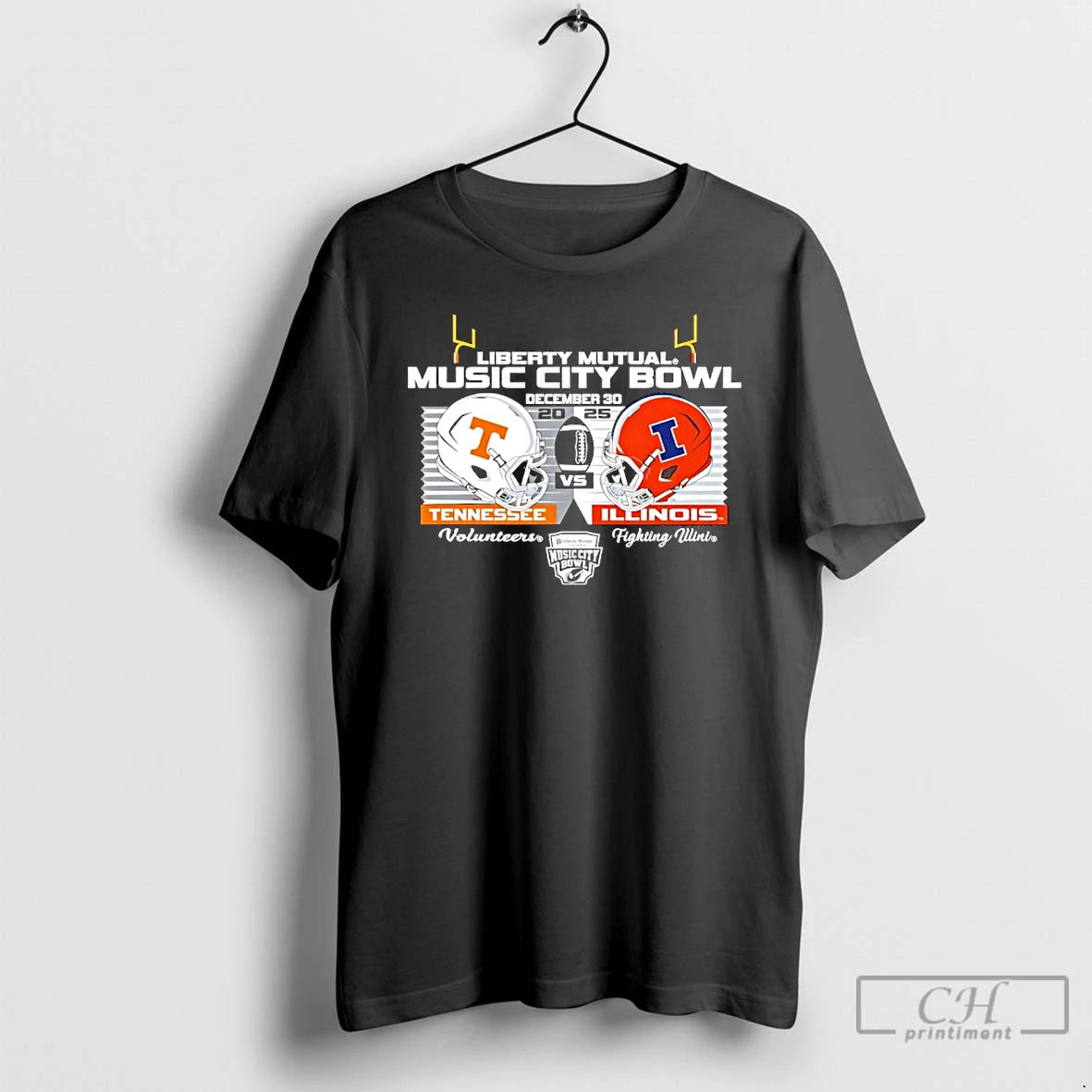 Premium Illinois Football Vs Tennessee 2025 Music City Bowl Head To Head T Shirts Sweater