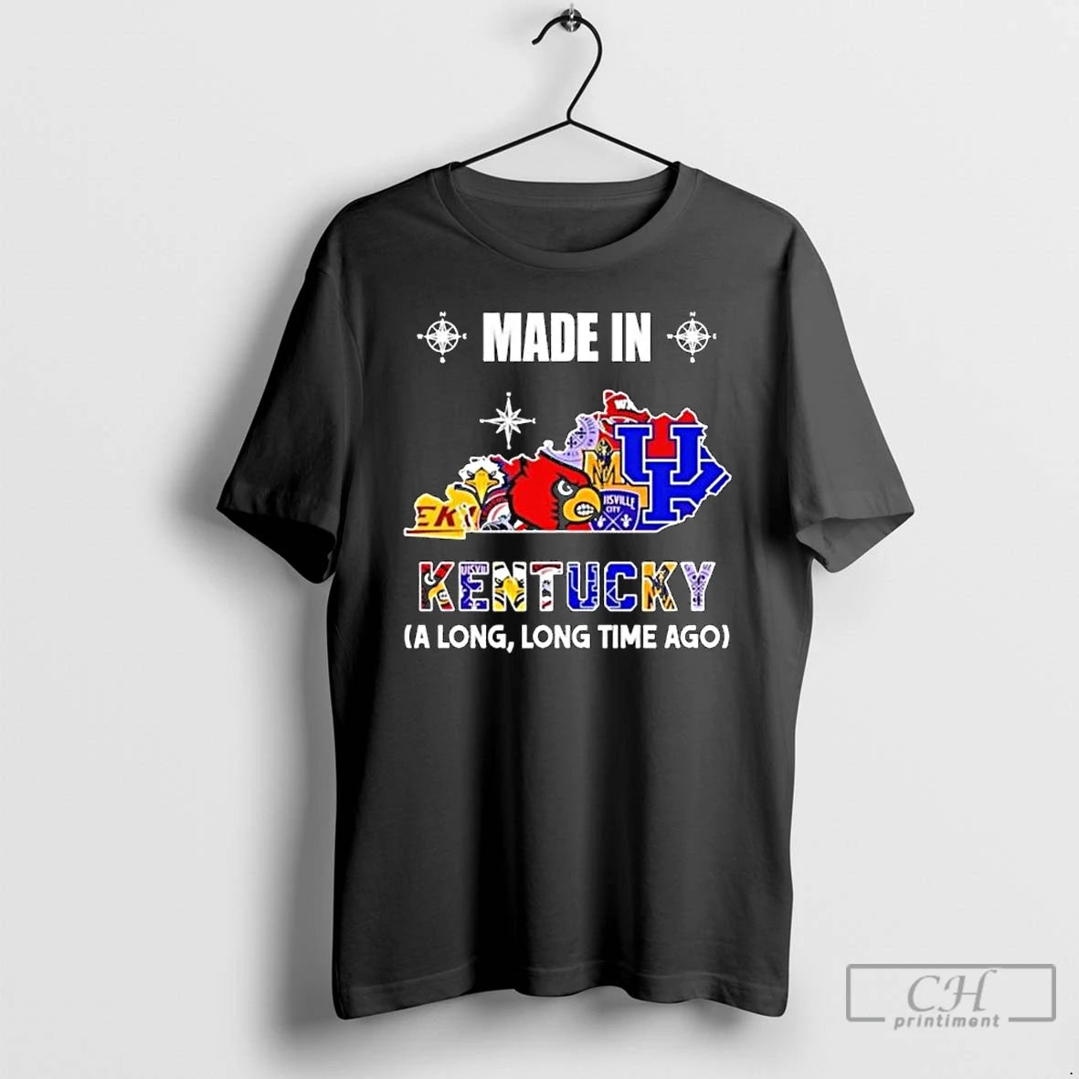 Premium Made In Kentucky A Long Long Time Ago State Logo Map 2026 T Shirts