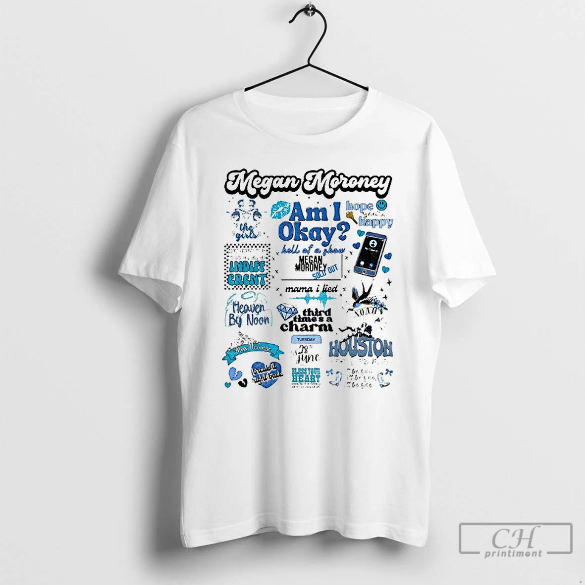 Premium Megan Moroney Am I Okay Third Times A Charm Heaven By Noon T Shirts